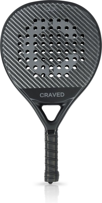 Craved Padel Racket Elite Pro - Inclusief padeltas - Carbon - Zwart