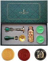 Europese stijl Vintage gepersonaliseerde Wax Seal Stempel Set - Brief Kaarten Uitnodigingen - Fancy Letters G - Gift Box Set
