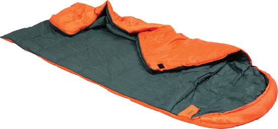 ACAMP EMERY Deken Slaapzak met capuchon 220 x 85 cm Oranje 1800 Gram PFC-Vrij van ACAMP — afbeelding 2
