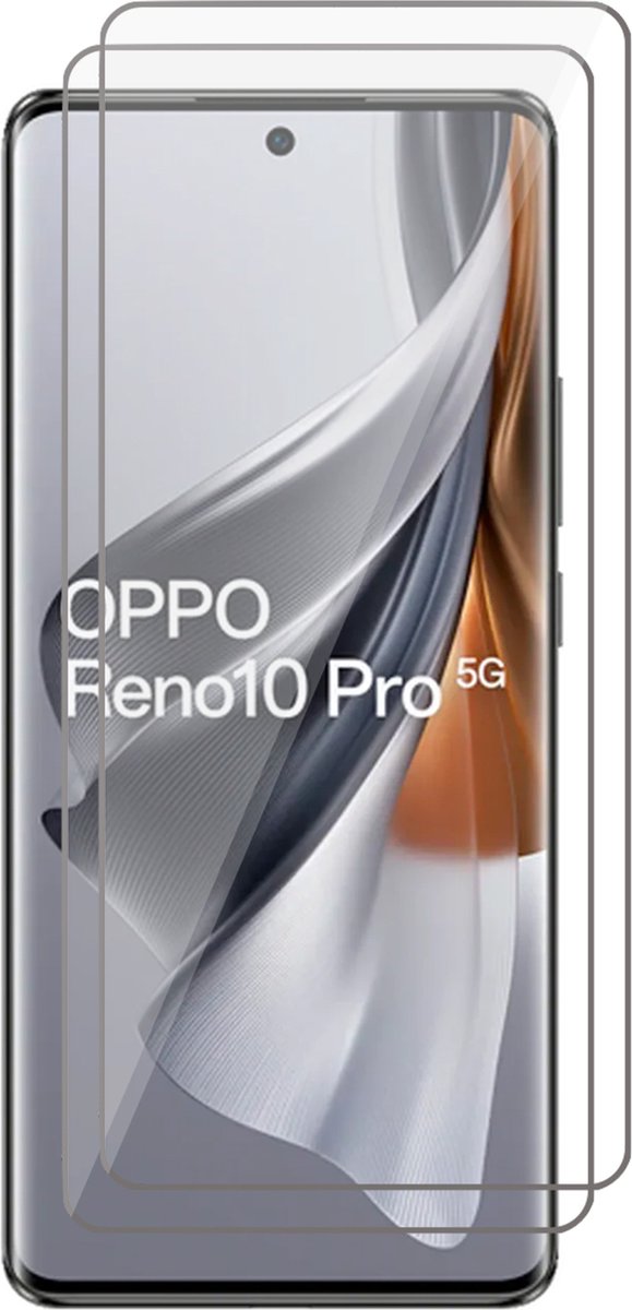 Screenprotector geschikt voor Oppo Reno 10 / 10 Pro - 2x Glas Screen Protector