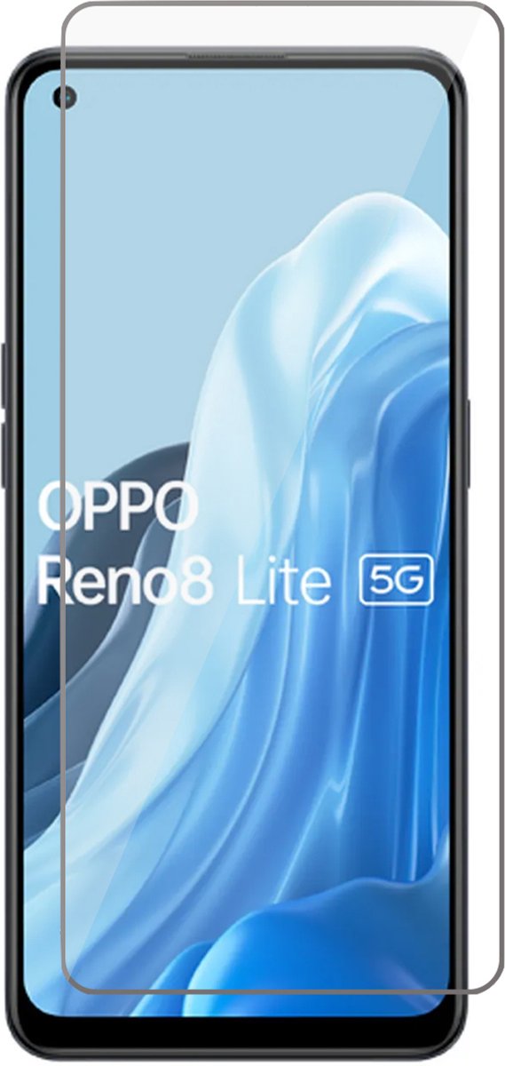Screenprotector geschikt voor Oppo Reno 8 Lite - Glas Screen Protector