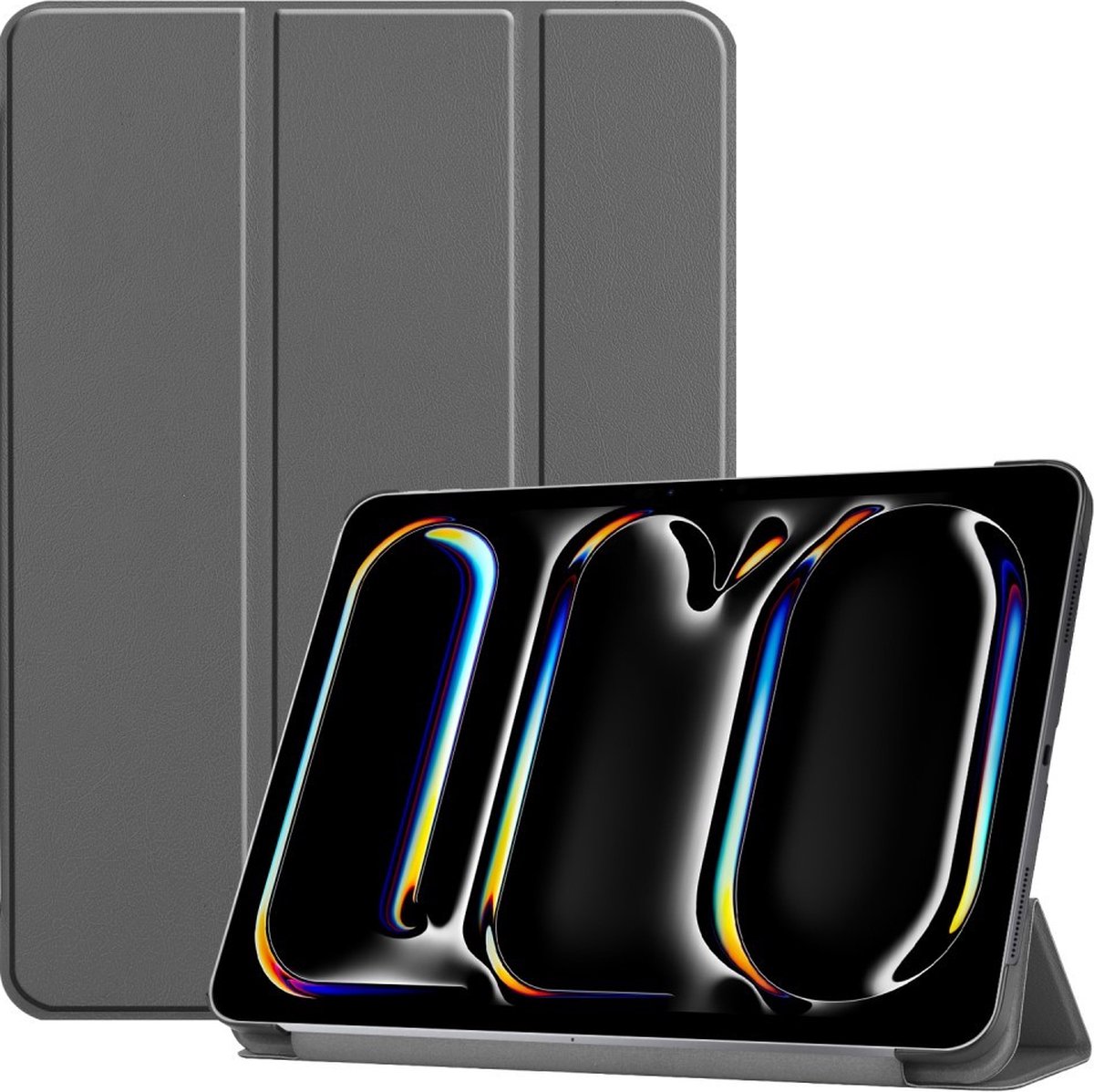 Coverup Tablethoes geschikt voor iPad Pro 13 (2024/2025) Hoesje - Tri-Fold Book Case met Wake/Sleep - Grijs