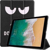 iMoshion Tablet Hoes Geschikt voor iPad Pro 12.9 (2017) - iMoshion Design Trifold Bookcase - Zwart / Meerkleurig /Don't touch