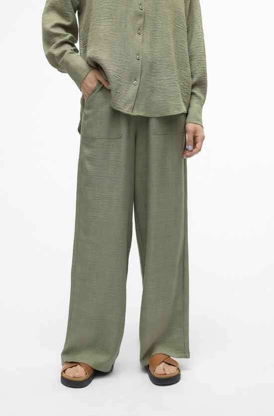 Pantalon Vero Moda Vmmelaney Hw Loose Pant Wvn Ga Noos 10316385 Couronne de laurier/mélange Taille femme - XS