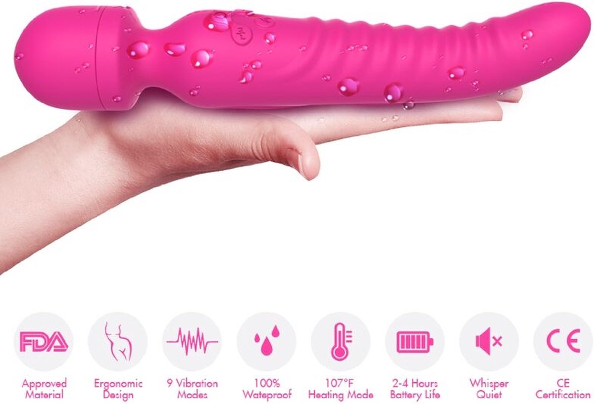 ARMONY - MISSION MASSAGER & VIBRATOR HEAT EFFECT FUCHSIA | VIBRATOR | VIBRATOR VOOR VROUW | SEKSSPEELTJES VOOR VROUW | SEX TOYS VOOR VROUW | SEX TOYS | SEKSSPEELTJES