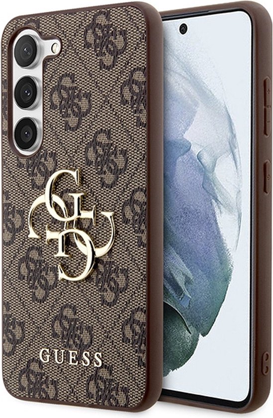 Guess 4G Metal Logo Back Case - Geschikt voor Samsung Galaxy S23 FE (S711) - Bruin