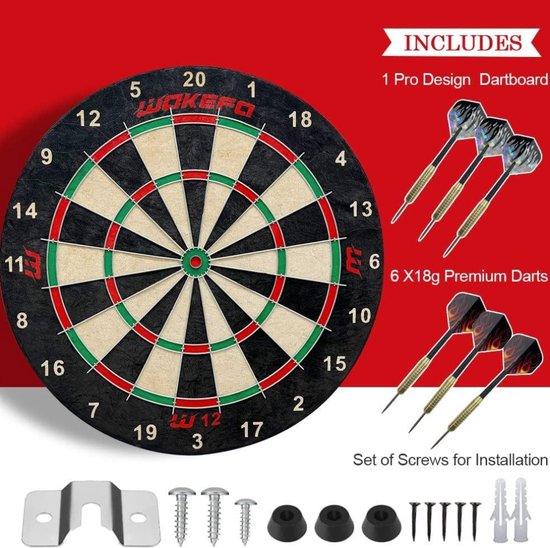 E-shop4u - dartbord - dartpijlen - dartborden - 18 inch - compleet - dartboard van E-shop4u — afbeelding 2