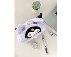 foto van Kuromi - Etui Kawaii Bear Kuromi - Pennenetui - School etui - etui voor kinderen en volwassenen - School - make-up etui - Sanrio - Leuk etui - Cadeau - plush