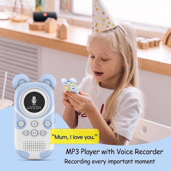 MP3 player for children Bluetooth 5.0 with headphones and
