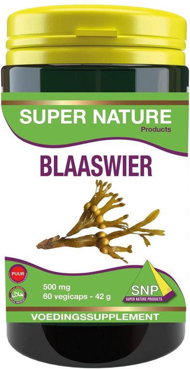 SNP Blaaswier 500mg puur en 250mcg jodium 60 Vegetarische capsules