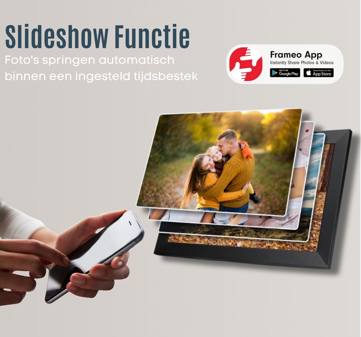 WiFi digitale fotolijst, HD 1920 x 1200 KODAK Touch, elektronische fotolijst, 10,1 inch, intelligente elektronische fotolijst met 32 GB geheugen