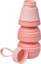 Bol.com Duradis - Opvouwbare waterfles - Drinkfles - Waterzak - Duurzaam - Siliconen - 500 ml - Roze aanbieding