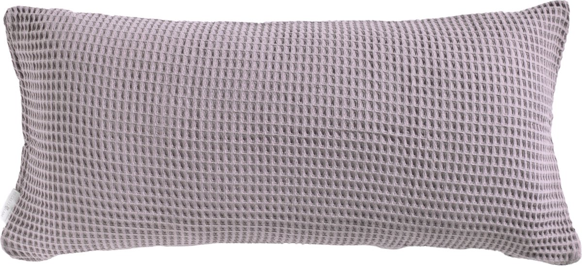 Heckettlane Kussensloop Wafel - Kussenhoes van 40x80 cm - 1 stuk - 100% Katoen - Paars