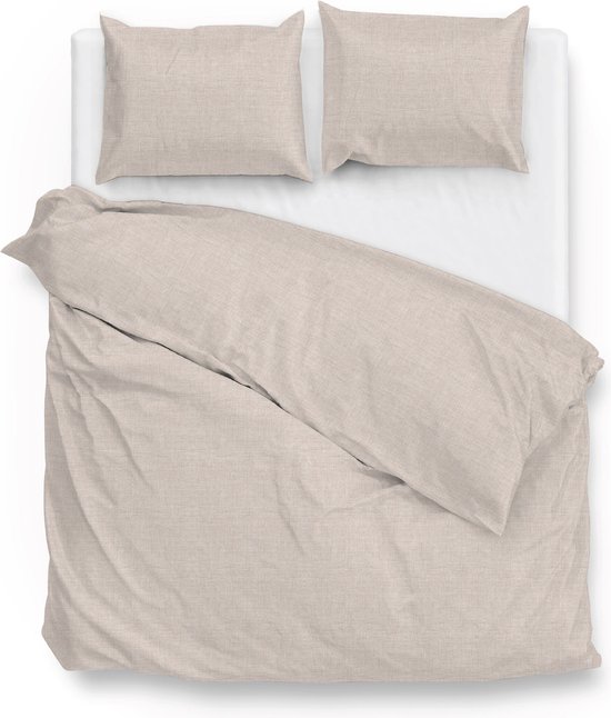 Foto: Zohome lino dekbedovertrek tweepersoons 200x200 220 cm sandy beige