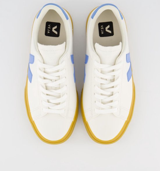 Veja - Dames Campo Sneaker Wit/Blauw - Maat 36 | bol