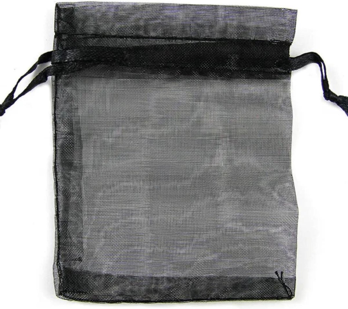Organza zakjes - Mooi - 18 x 13 cm - 12 stuks – Prachtig – Delicaat – Snoep – Sieraden – Kleine cadeautjes – Decoratie – Feesten – Geschenkjes – ZWART - R 18X13