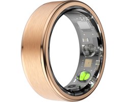 Kuno Ring 1 - Slimme ring - Smart Wearable - Health Ring - Slaap Tracker - Hartslagmeter - Stappenteller - Fitness en Activiteiten Tracker - Calorieen Bijhouden - Geen Abbonement - Waterdicht - voor Mannen en Vrouwen - Goud - Maat #13