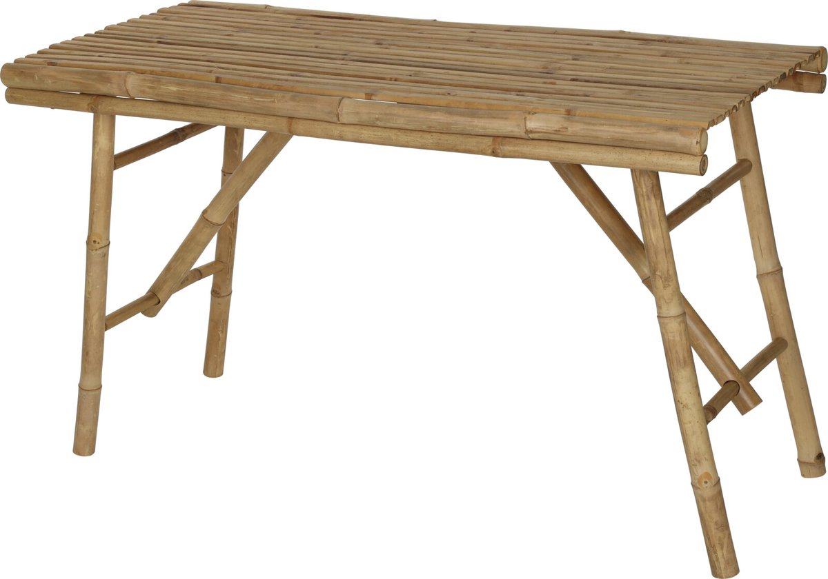 NICEEY Tuintafel Bijzettafel buiten Klaptafel Vouwbaar Balkontafel Bamboe 118X56x73CM