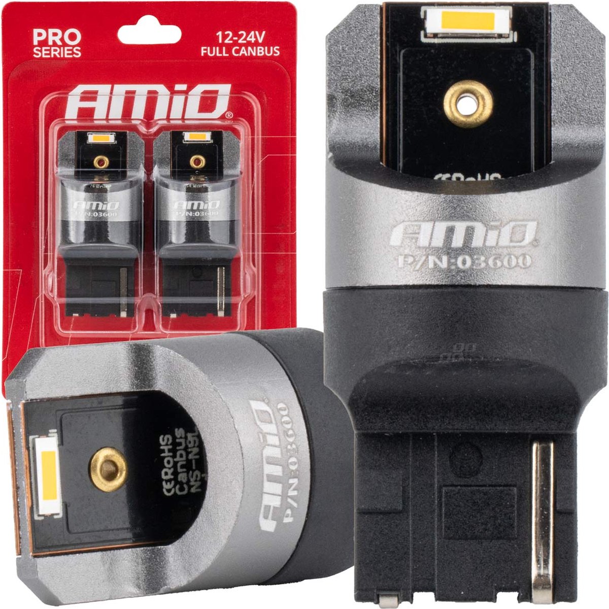 AMiO WY21W LED 12V-24V 2x1860 SMD Oranje Canbus [Knipperlicht - Richtingaanwijzer] (2 stuks)