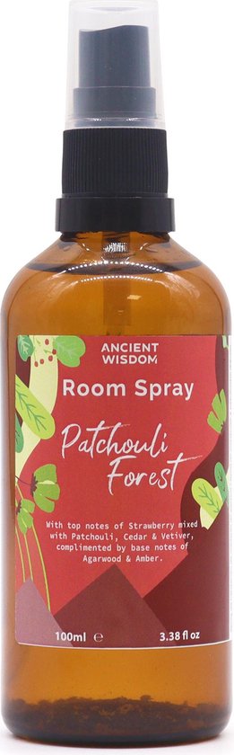 Spray d'ambiance - Forêt de Patchouli - Patchouli - Cèdre - Fraise - Parfum d'ambiance - 100ml