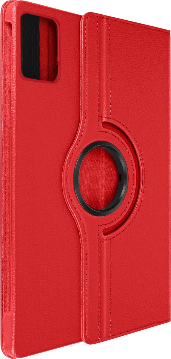 Avizar Foliohoes Geschikt voor Lenovo Tab M11 360° roterende steunklep, Rood