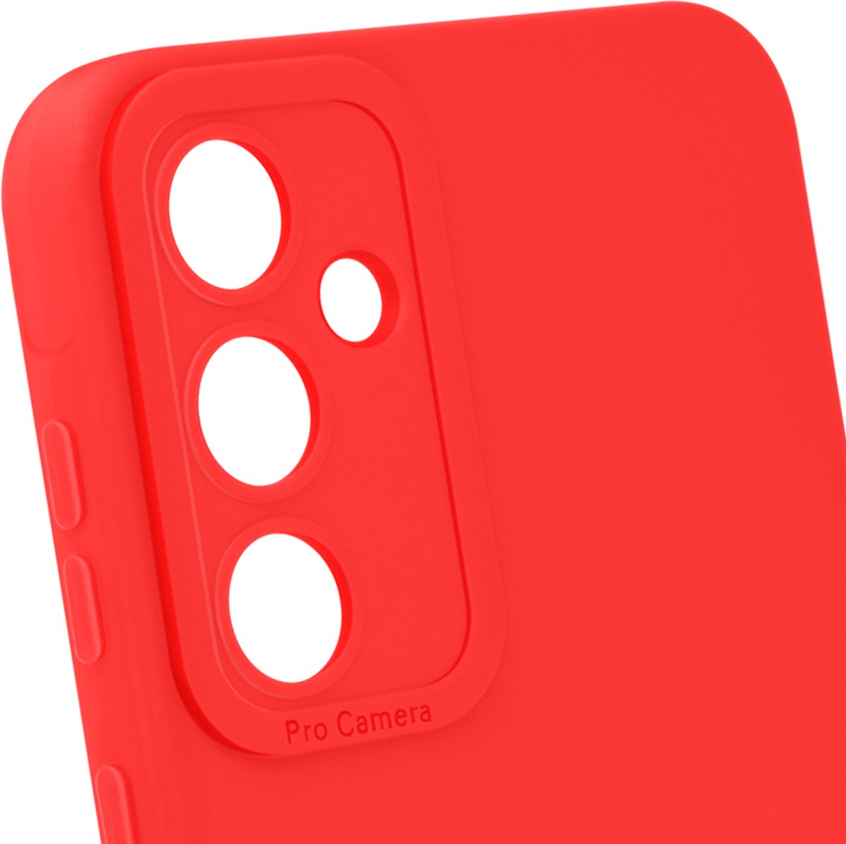 Avizar Hoes Geschikt voor Samsung Galaxy A55 5G Camerahoes ontwerpen, Rood