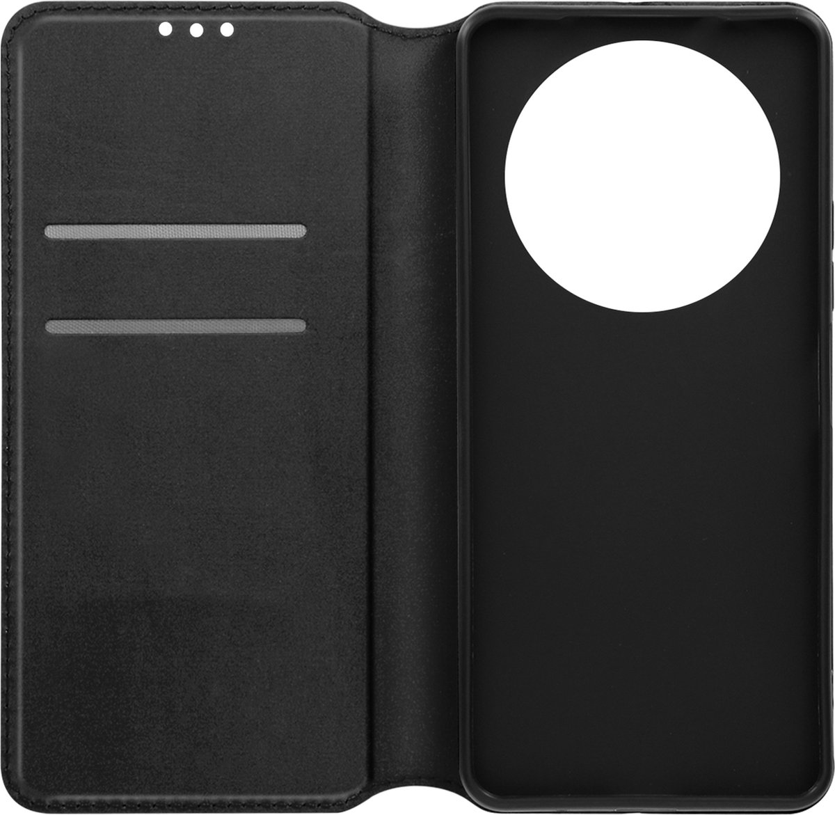 Avizar Foliohoes Geschikt voor Xiaomi Redmi A3 Multifunctionele klepbeveiliging, Zwart