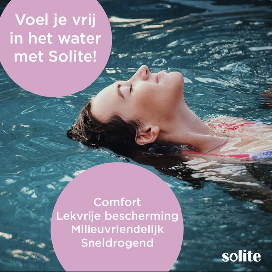 Maillots de bain menstruels Solite - Bas de bikini menstruel - Slip de bain menstruel - Taille S
