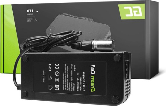 Green Cell® 48V E-Bike accu oplader - 546 V 4 A 218 W - geschikt voor Haibike KTM Kalkhoff Flyer Cube Focus Giant Bergamont Ghost Trek Gazelle Winora Specialized - XLR-aansluiting 3-polig