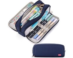 foto van BOTC Etui - Pennenzak voor jongens en meisjes - etuis voor school – pennenzak - schoolspullen - Blauw