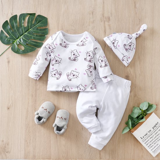 Foto: Nezr baby kleding set jongens en meisjes romper kraamcadeau babyshower cadeau 3 6 maanden