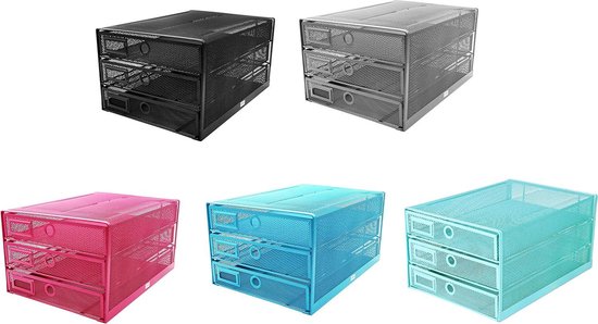 Exerz 3 Desk Drawers/Letter Tray with 3 Tiers/Document Holder/Multifunctional De