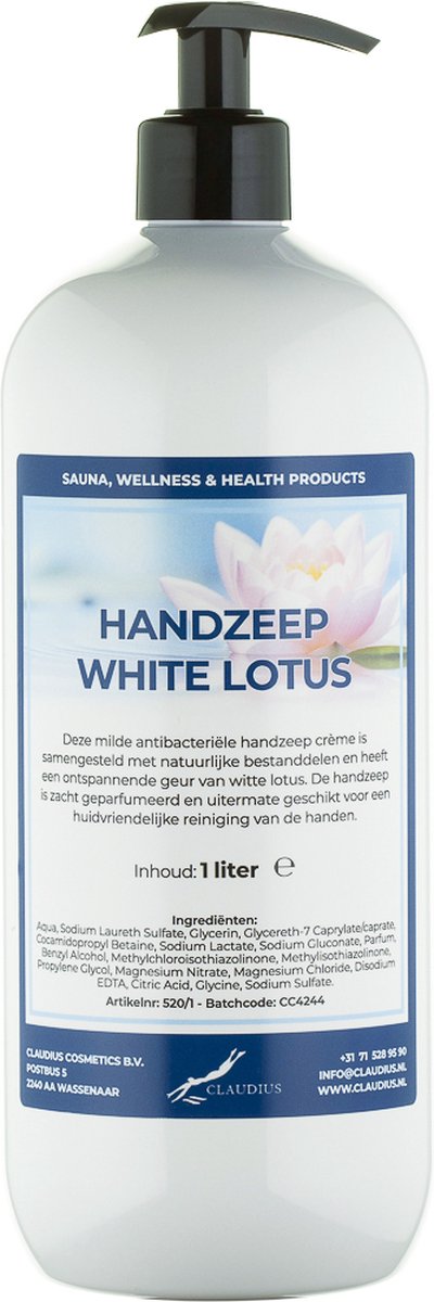 Goedkoopste Handzeep White Lotus 1 liter - met gratis pomp