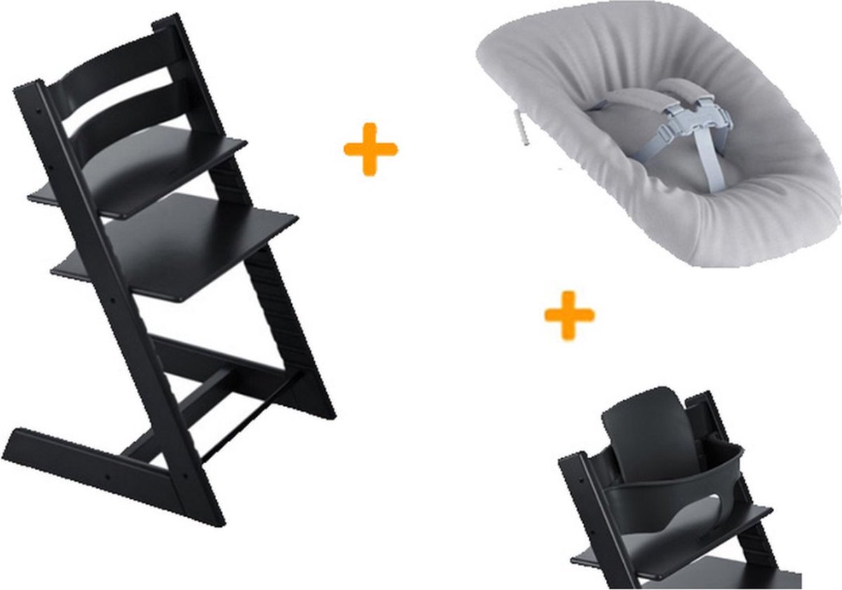 Stokke Tripp Trapp Zwart + newbornset + babyset | bol