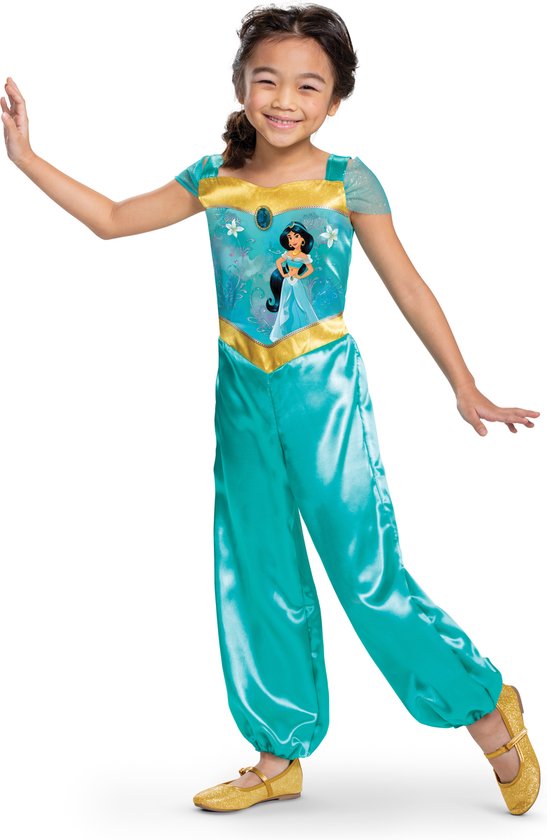 DISNEY Prinses - ALADDIN, Jasmine Basic Plus , Maat S (5 - 6 jaar), Meisjes