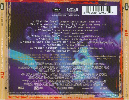 Ali, Original Soundtrack | Muziek | bol