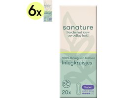 Sanature Inlegkruisjes Super Bio - 120 stuks