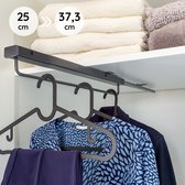Telescopische Broekhanger Voor Kast Uittrekbare Kledingstang Voor Het Uittrekken Van De Kleerhangers, Verstelbare Kledingkast, Telescoopstang, Broeken Kledingstang (292 Mm, Zwart Ruimtebesparende Kledingstang Roestvrij Staal