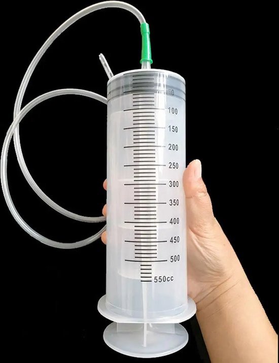 Professionele Injectiespuit voor Vloeistofafzuiging - 550 ml Capaciteit - Ideaal voor Auto's, Machines en Meer