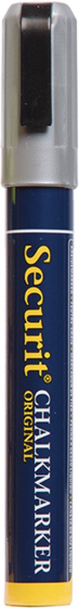 Securit® Original krijtstift met afgeschuinde punt in zilver