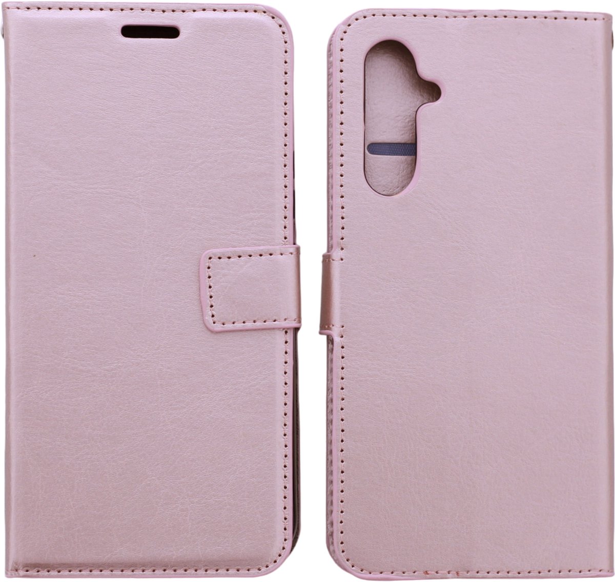 Bookcase Geschikt voor: Samsung Galaxy A55 Rosegoud - portemonnee hoesje - ZT Accessoires