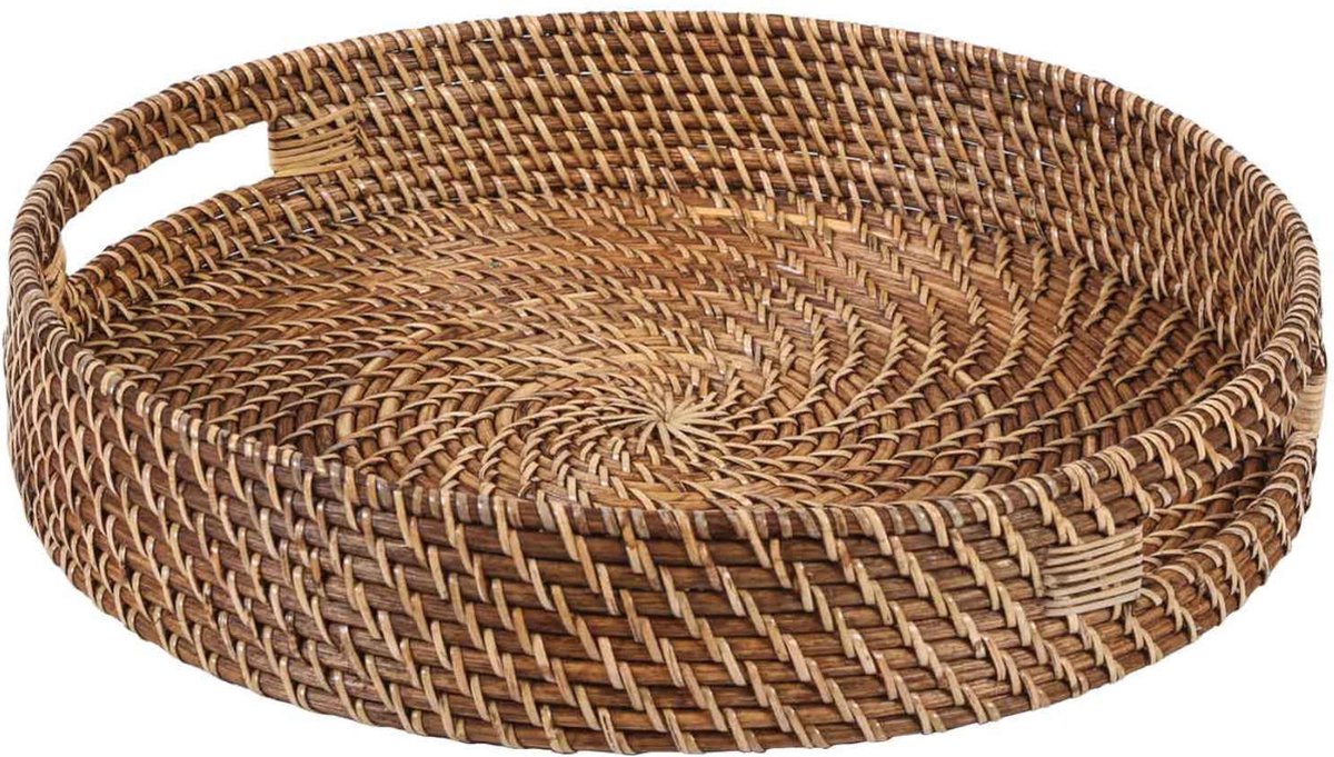 Rotan dienblad Bea rond