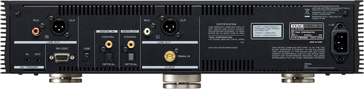 TEAC VRDS-701 CD-speler met VRDS-mechanisme, zwart