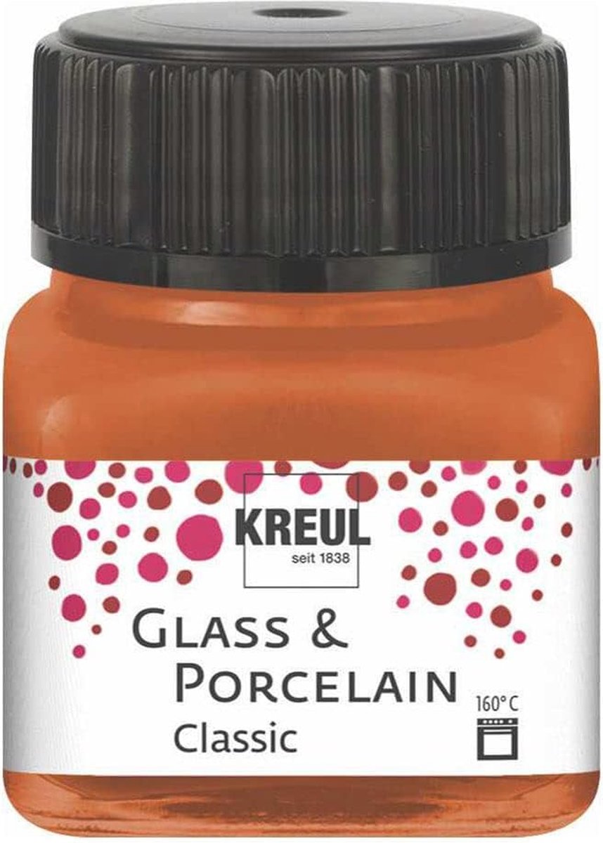 Glasverf - Porseleinverf - Metallic Koper - Classic - Glazuur look - Kreul - 20 ml