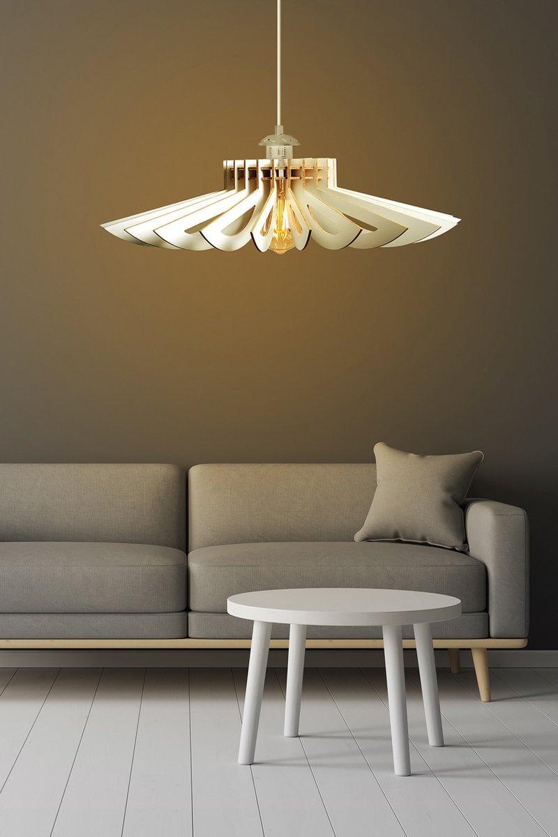 Asir - Kroonluchter - Wit - 68 x 50 x 68