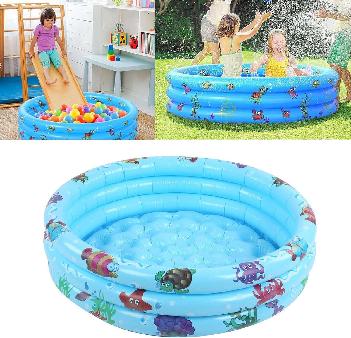 Water Game Play Zwembad Blauw Opblaasbaar Zwembad Speelgoed Speelcentrum voor Kind (90cm) watertafel