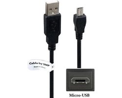 OneOne 1,8m Micro USB kabel. Extra sterke laadkabel. Stevig oplaadkabel snoer past op Logitech G900, G903, H800, Harmony 665, 700, 950, Harmony Elite, One Ultimate, K800, K830, Keys-To-Go