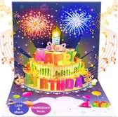 BOTC Verjaardagskaarten met envelop - Verjaardag - Happy Birthday - 3D pop up kaarten taart - Kinderen - Cadeau - Verjaardagskaart