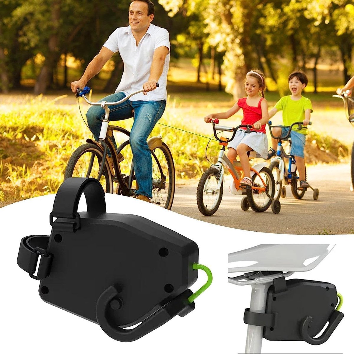 Fietstrekkabel kinderen, 2,5 m fietstrekkabel, fietsstang voor kinderen tandemouders kindertrekkabel trekkabel trekkabel draagvermogen 90 kg