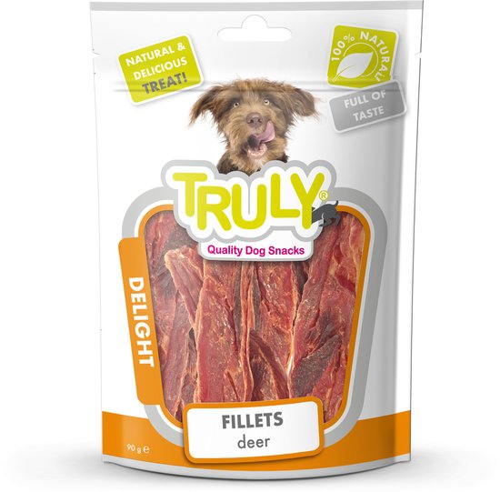 Truly Hondensnack Fillets Deer - 15 x 85 gr - Voordeelverpakking